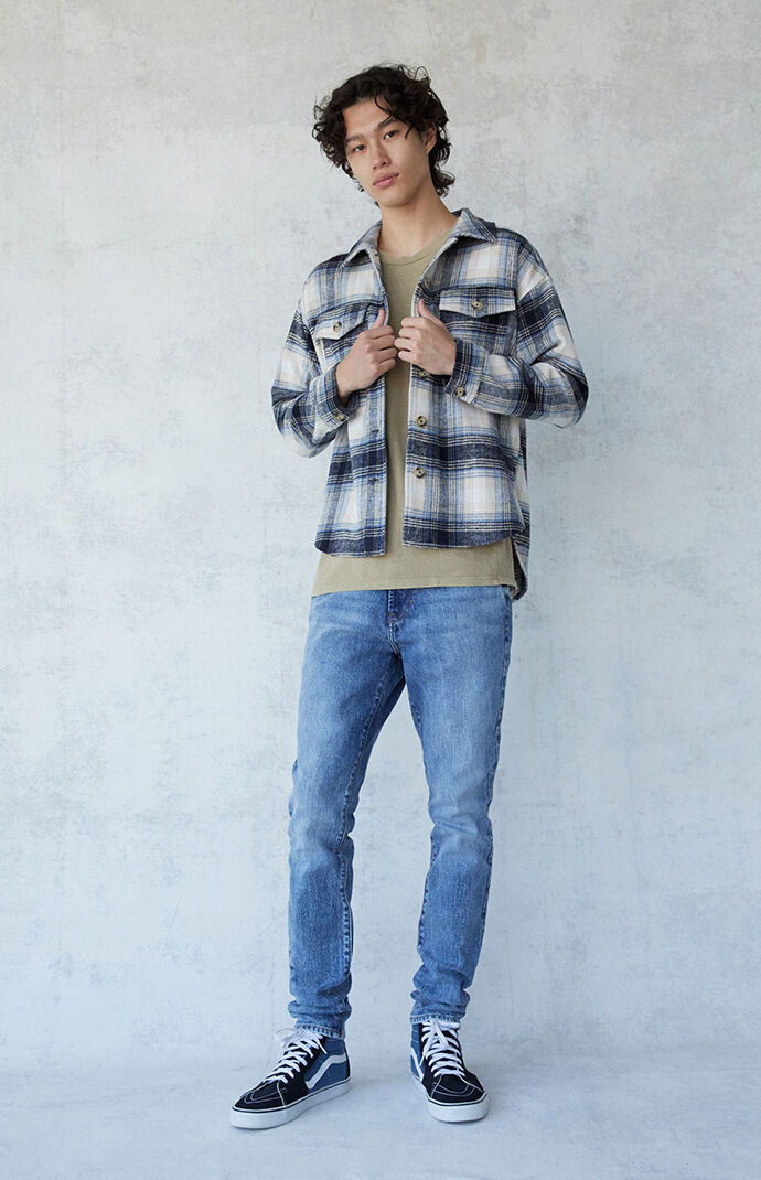 Medium Indigo Stacked Skinny Jeans