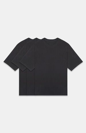 Essentials Black 3 Pack T-Shirts image number 1