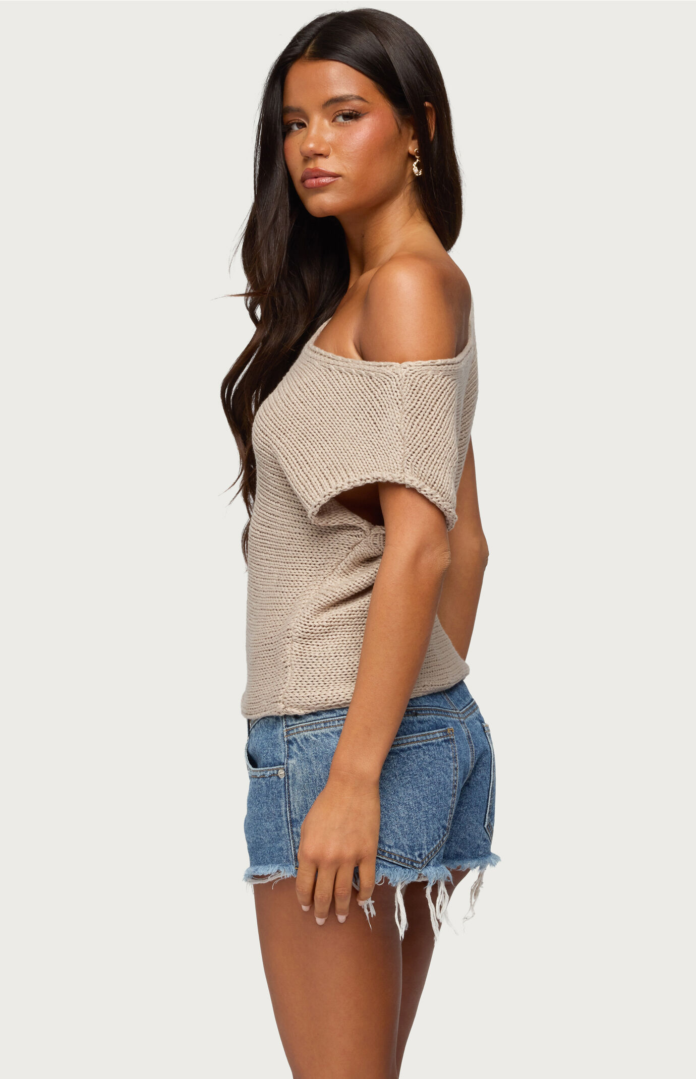 Edikted Naamo Off-The-Shoulder Knit Top