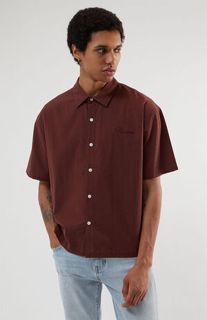 Cropped Boxy Button Down Shirt image number 1