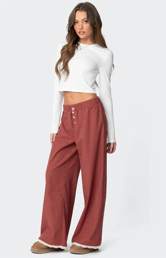 Pacsun plaid pants womens deals
