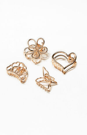 4 Pack Mini Metal Claw Clips image number 2