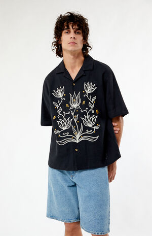 Provincial Oversized Embroidered Camp Shirt image number 1