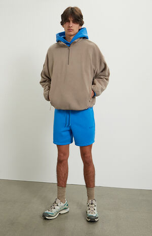 Blue Heavyweight Fleece Sweat Shorts image number 2