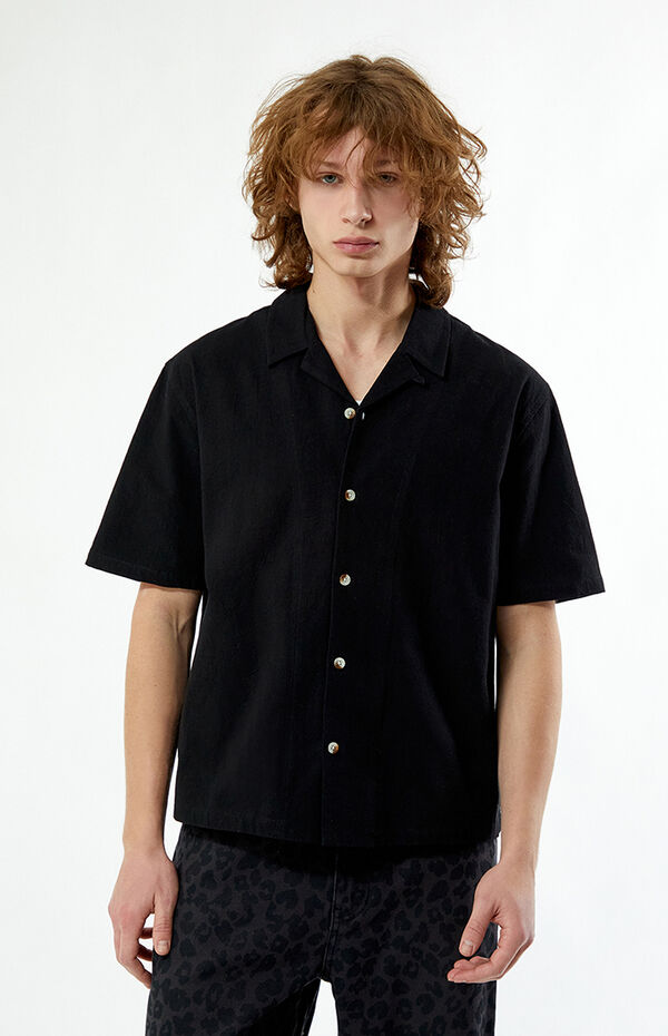 Pacsun Black Arlo Oversized Camp Shirt