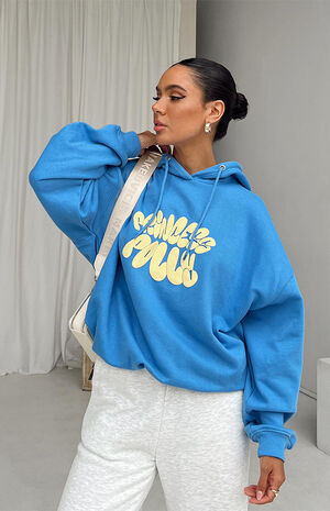 Blue Bubble Text Hoodie image number 1