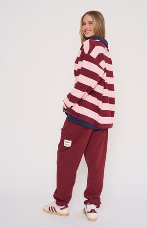 Come As You Are Striped Collar Oversized Sweatshirt image number 3