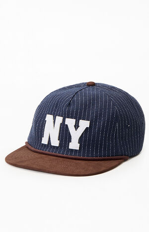 NY Pinstripe Golfer Dad Hat image number 4