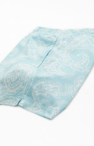Blue Paisley Tonal AOP 4.5" Swim Trunks image number 4