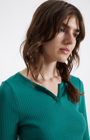 Henley Long Sleeve Top image number 3