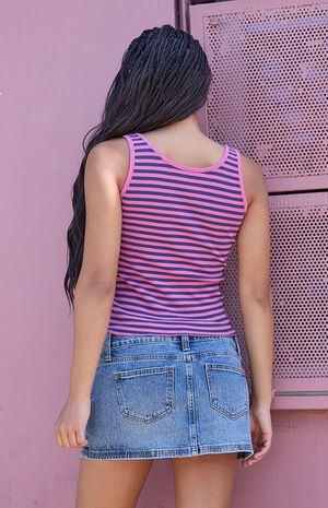 Pink Striped Sheena Tank Top image number 3