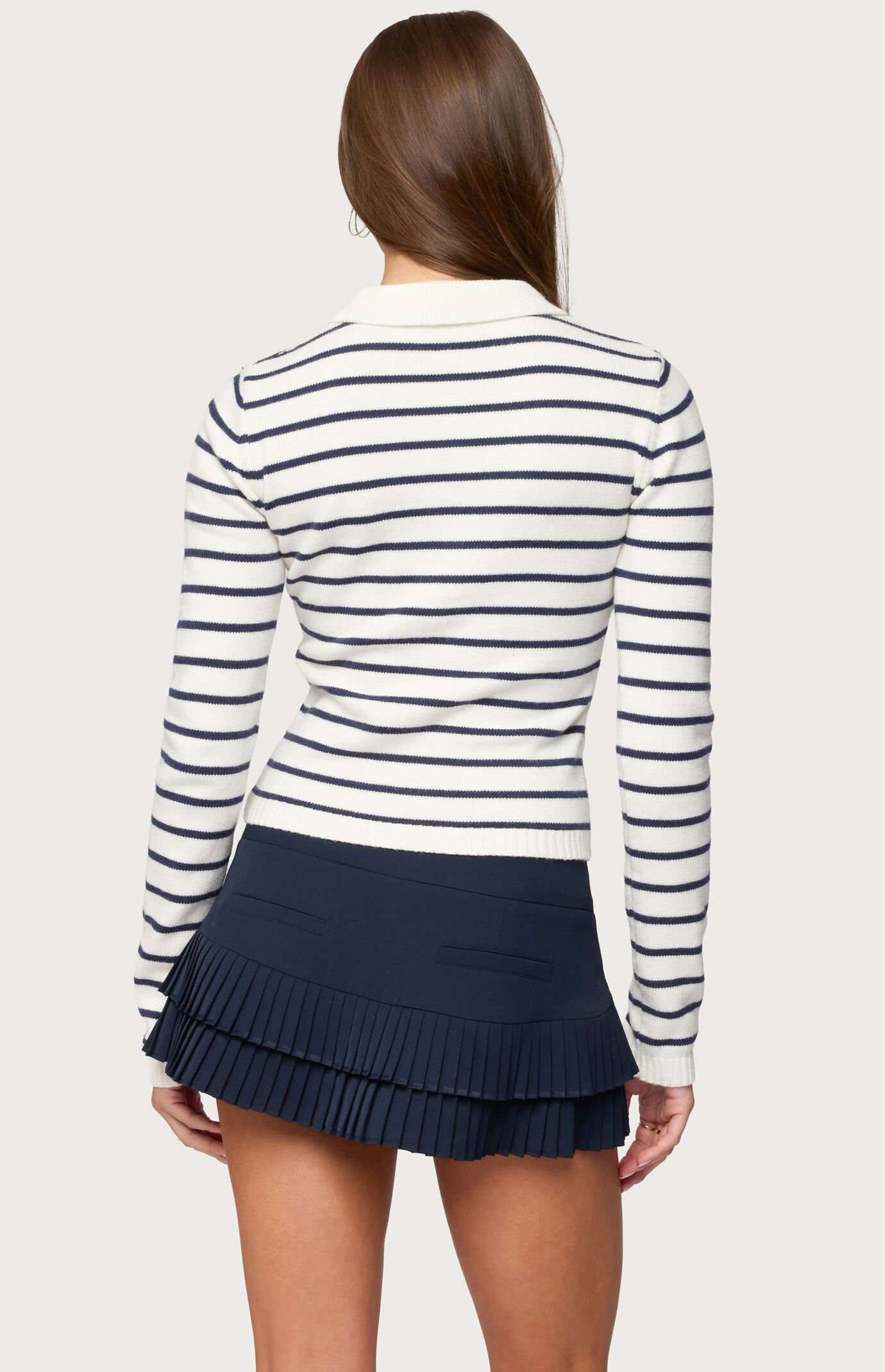 Edikted Loreen Striped Knit Cardigan