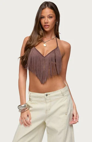 Kienna Fringed Bra Top image number 1