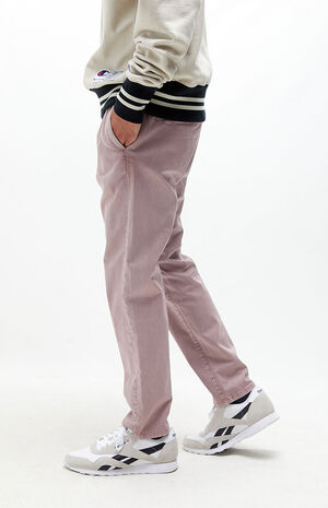 Mauve Cotton Twill Trouser Pants image number 2