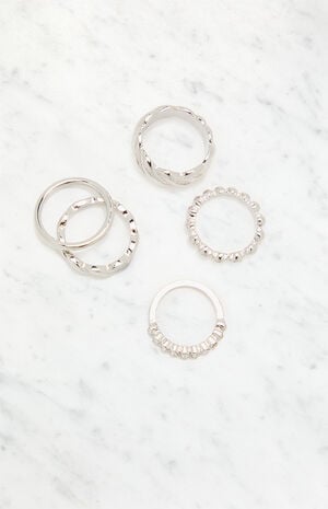 5 Pack Twisted Rings image number 1