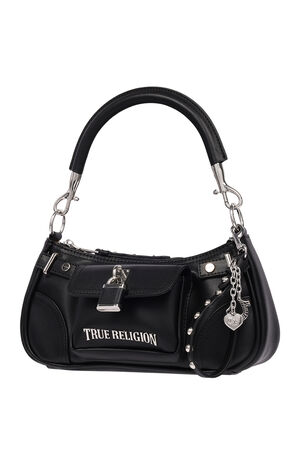Black Moto Charm Shoulder Bag image number 3