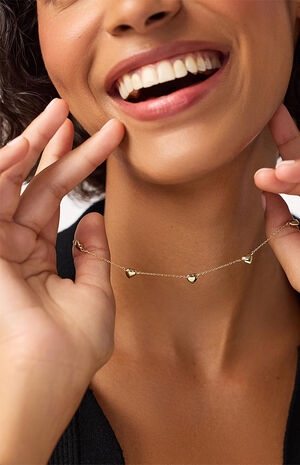 Lev Mini Station Heart Necklace image number 3