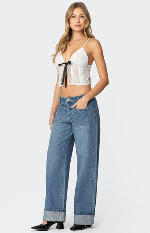 Madi Cuffed Low Rise Jeans image number 3
