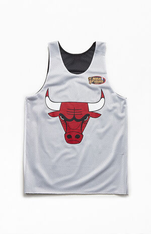Chicago Bulls Print Black and Red Mesh Tank top Jersey