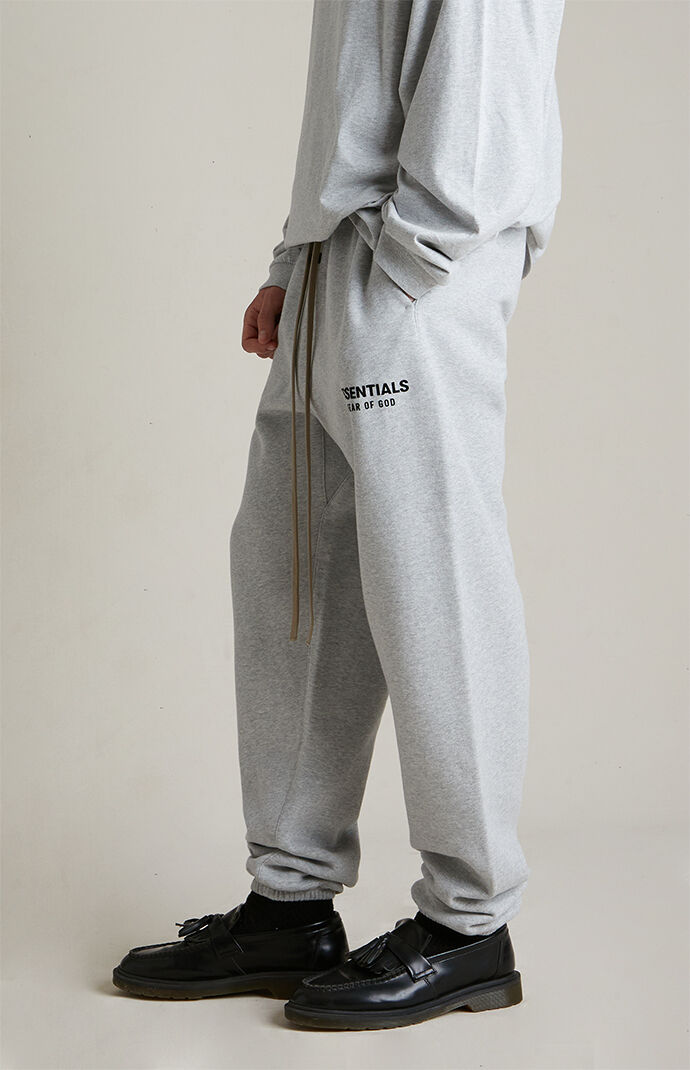 Fear of God Essentials Light Heather Grey Fleece Sweatpants