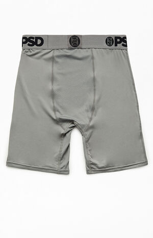 Dark Gray Athletic Solid Boxer Briefs image number 2