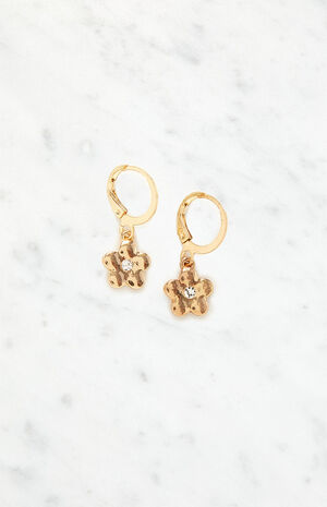 Gold Daisy Earrings image number 1