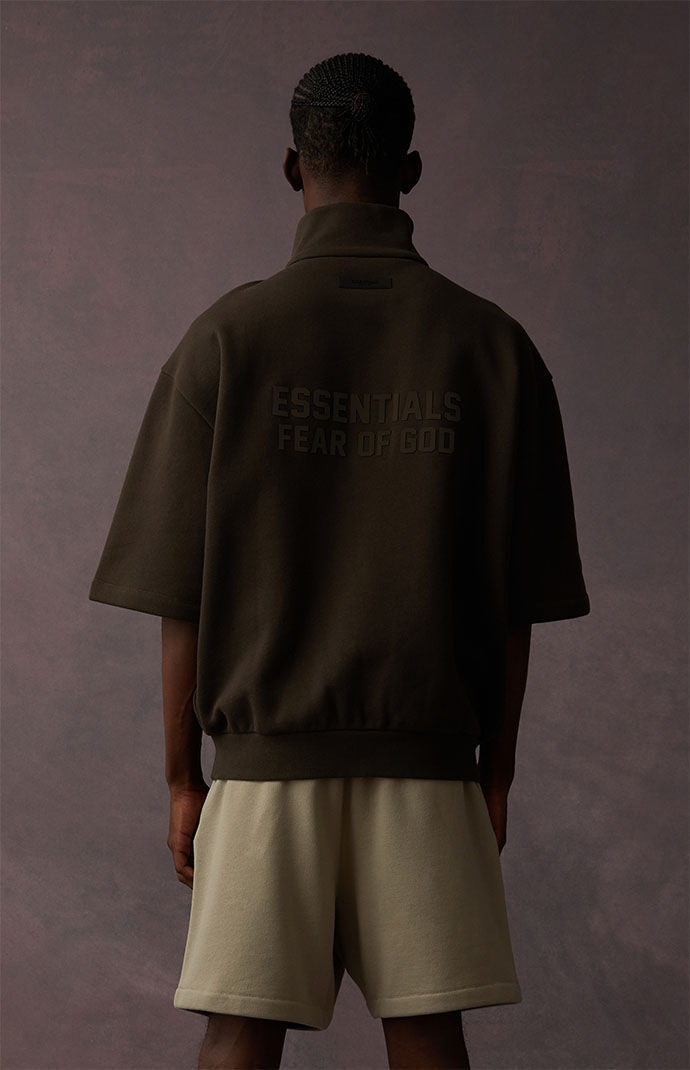 Off Black 3/4 Half Zip Sweatshirt