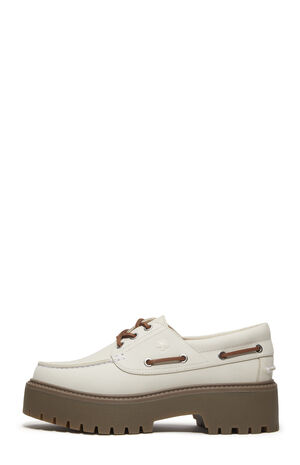 Women's Natural Nubuck Stone Street Boat Shoes image number 8
