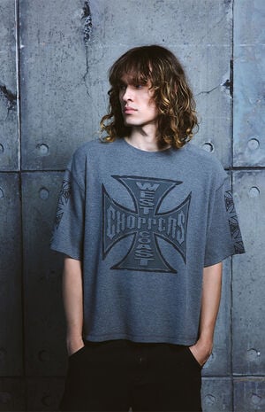 Cutoff Waffle Knit T-Shirt image number 1