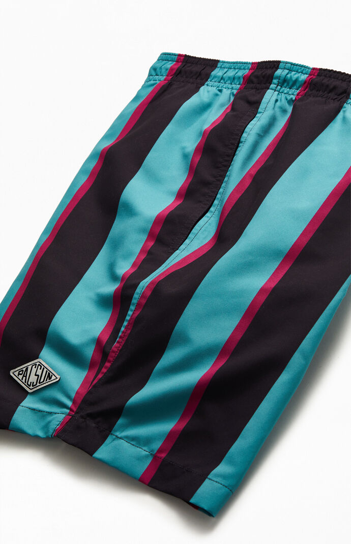 Navy Teal 17" Swim Trunks