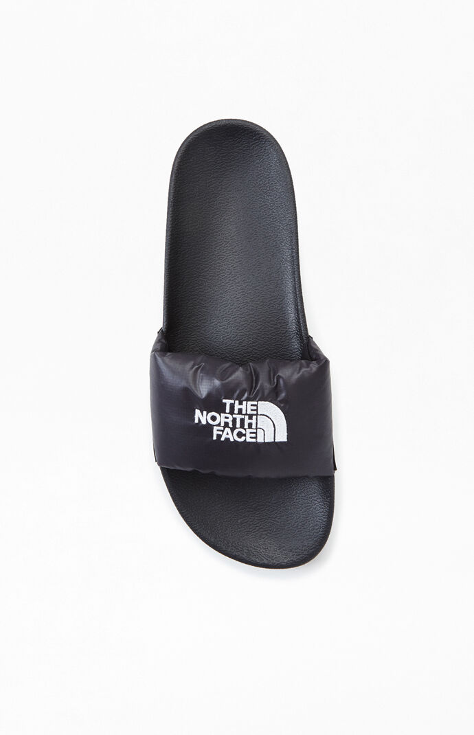 Black Nuptse Slide Sandals