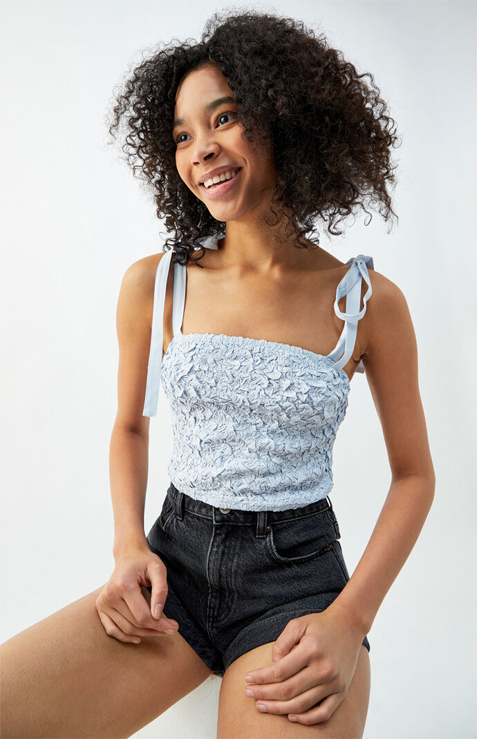Scrunch Tie Strap Tank Top