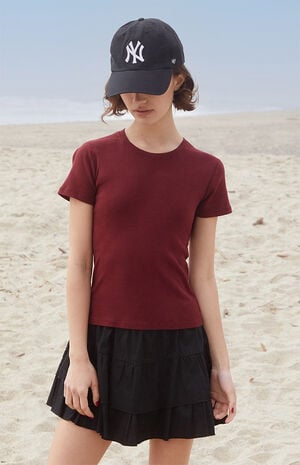 Burgundy Jasmine T-Shirt image number 1