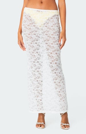 Oceana Sheer Lace Maxi Skirt image number 1