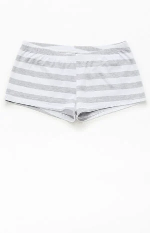 Gray Striped Boxer Boyshorts image number 1
