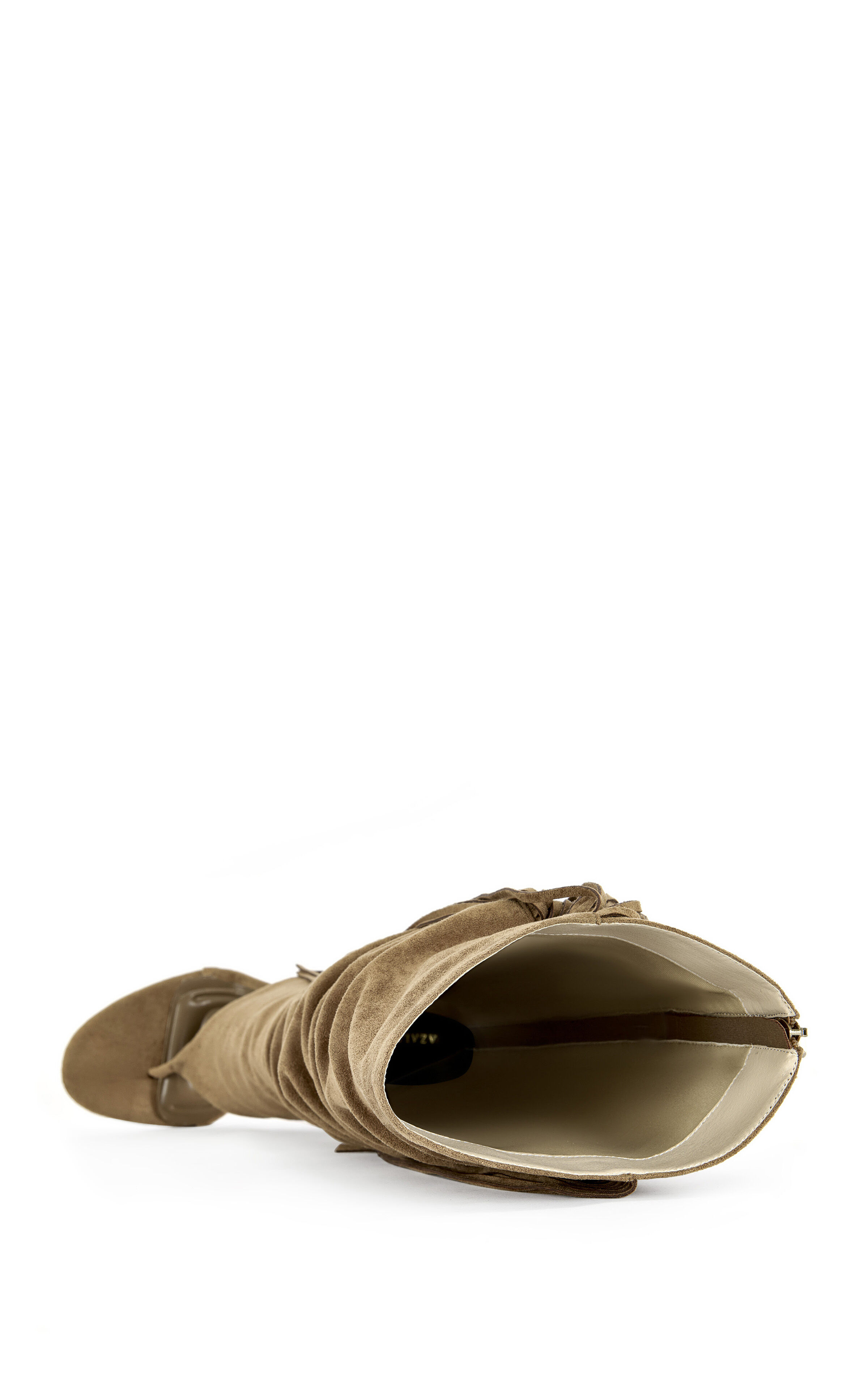 AZALEA WANG Women's Johanna Tan Fringe Stiletto Booties