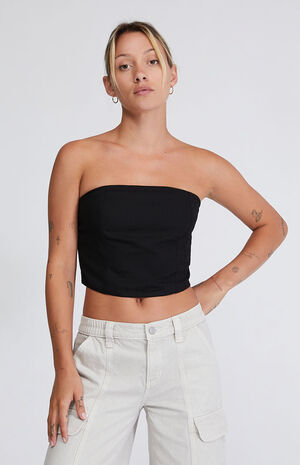 Longline Linen Corset Top image number 1