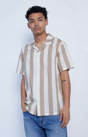 Tan Stripe Resort Shirt image number 1