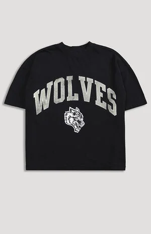 Active Wolves Raw Cut Boxy Oversized T-Shirt image number 1