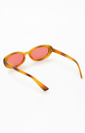Brown Plastic Round Sunglasses image number 2