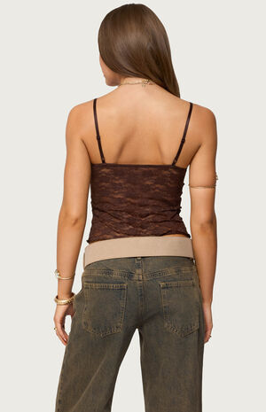 Eira Sheer Lace Tank Top image number 3