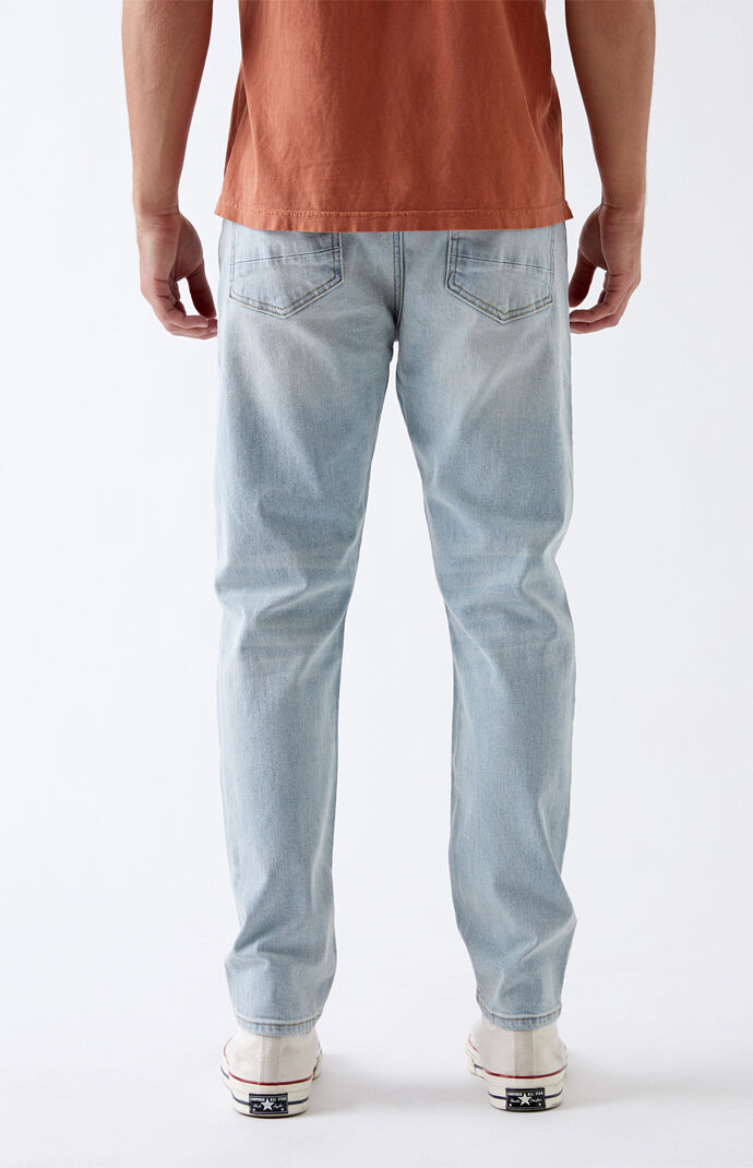 Light Ripped Slim Taper Jeans