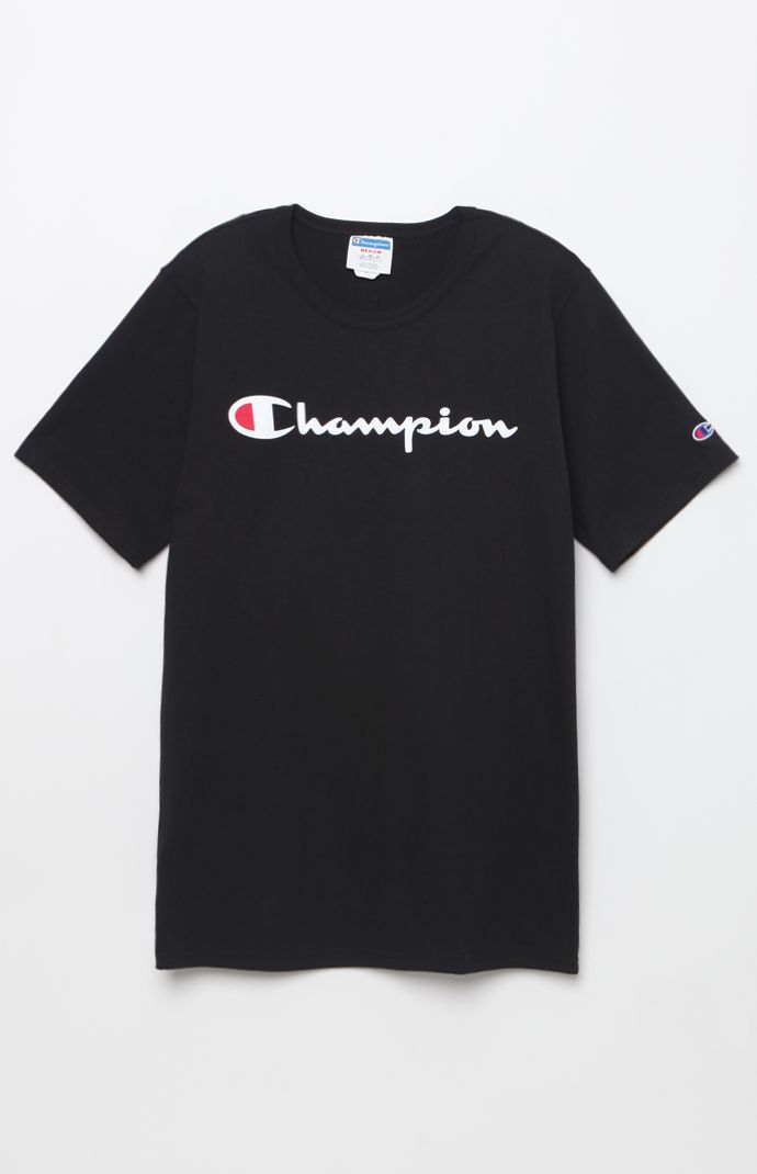 champion script t shirt white