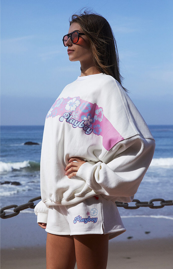 Playboy By PacSun Coconut Girl Crew Neck Sweatshirt PacSun