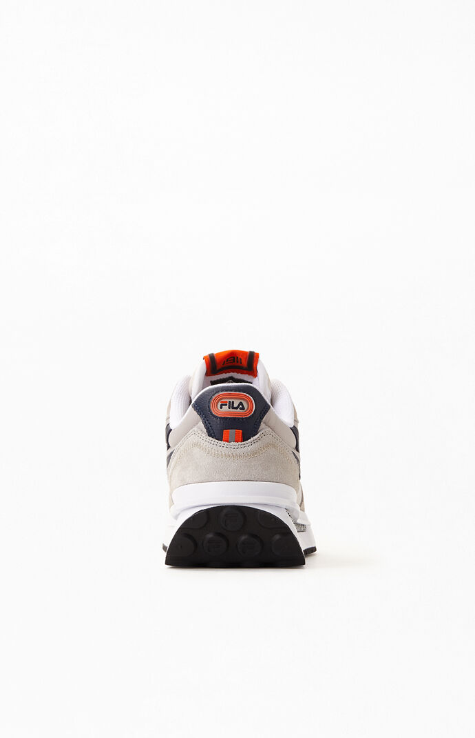 White & Navy Renno Shoes