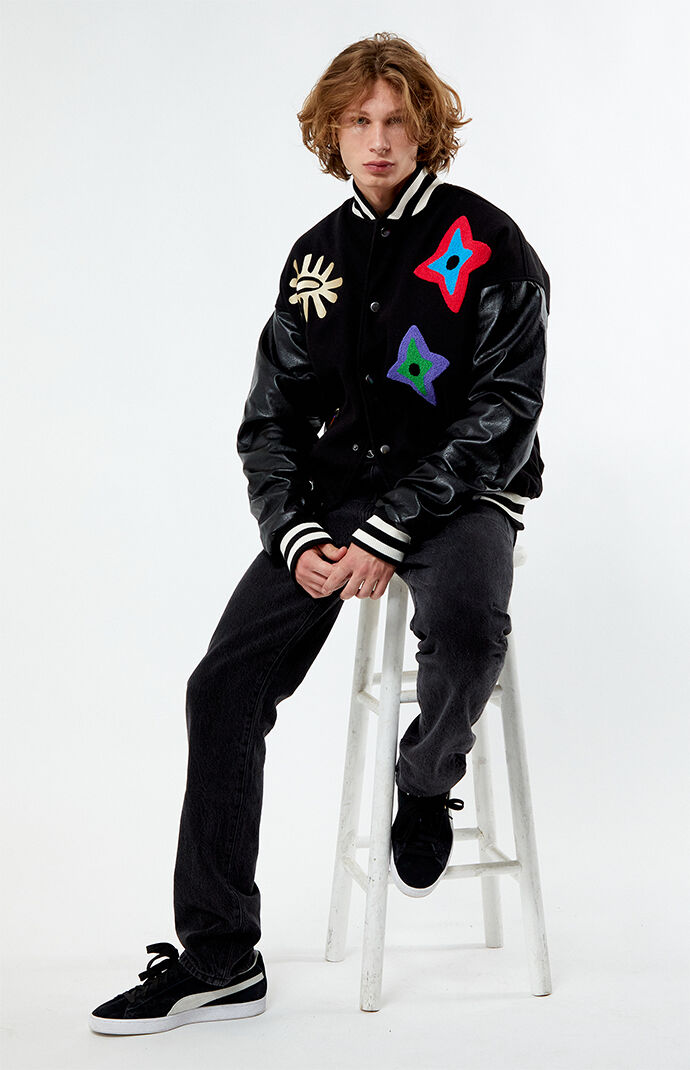 Amazon.com: GMOYD Mens Hooded Patchwork Varsity Jacket