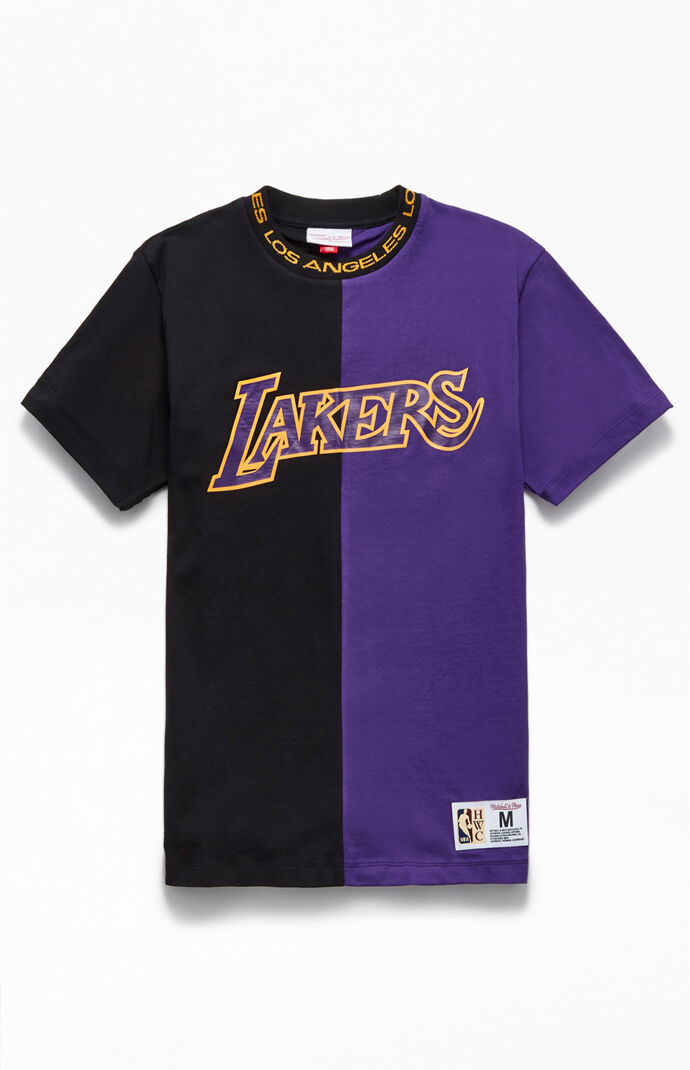 Mitchell & Ness Los Angeles Lakers Split T-Shirt | PacSun