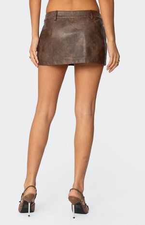 Scout Washed Faux Leather Skort image number 5