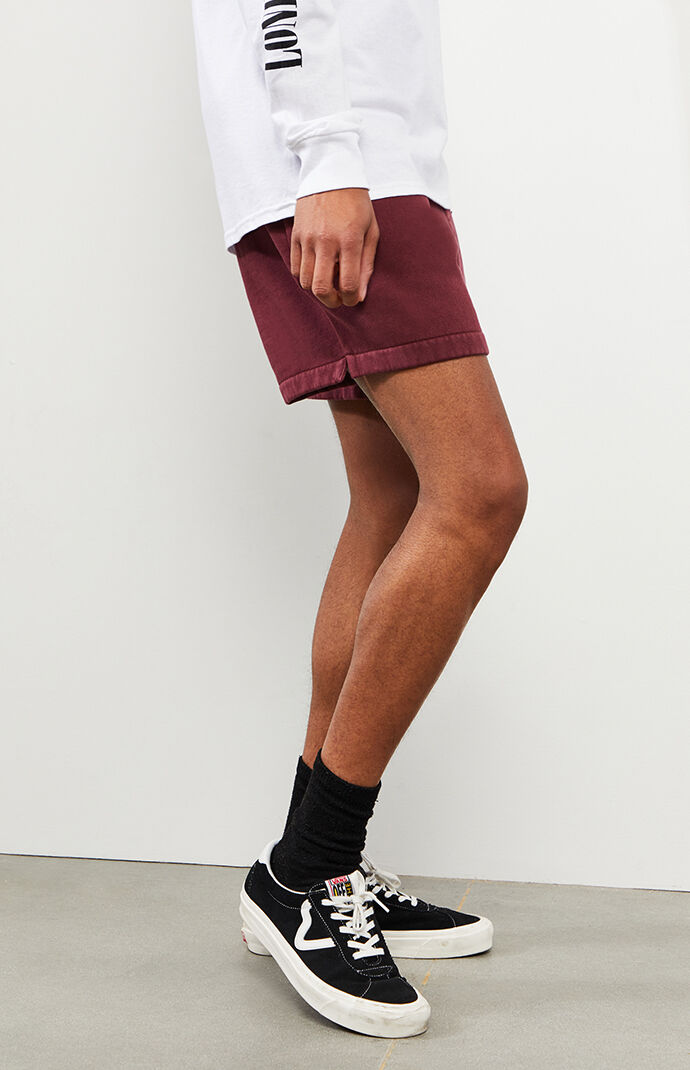 Burgundy Volley Sweat Shorts