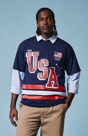 Navy Milano Cortina Team USA Dream Jersey T-Shirt image number 2
